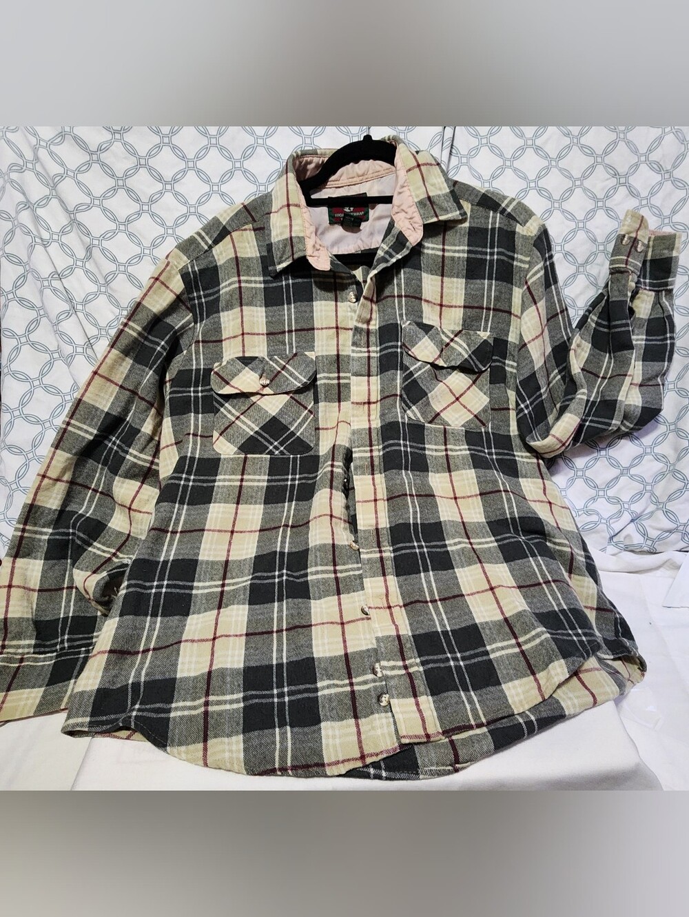 vintage High Sierra plaid button front shirt, Large